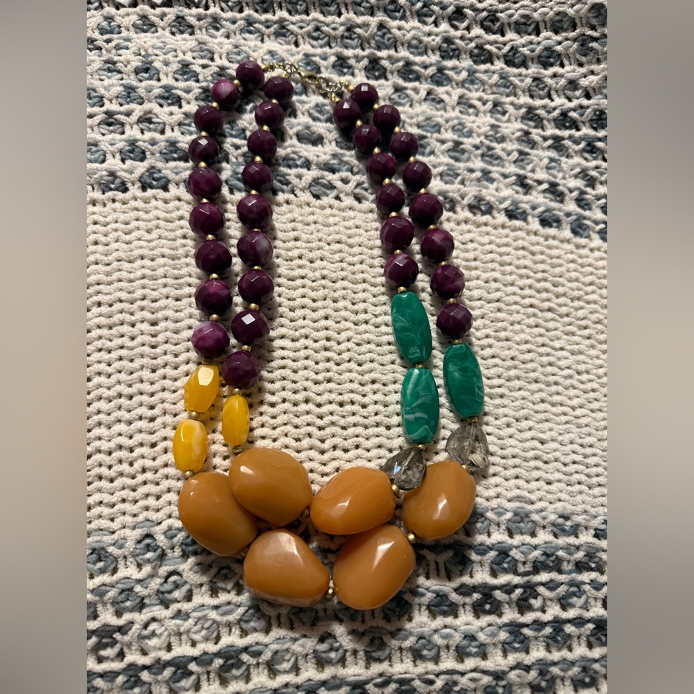 Anthropologie Multicolor Beaded Necklace